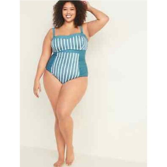 Old Navy Size 3X Plus Size  underwire tummy control One Piece Swimsuit - Picture 1 of 15